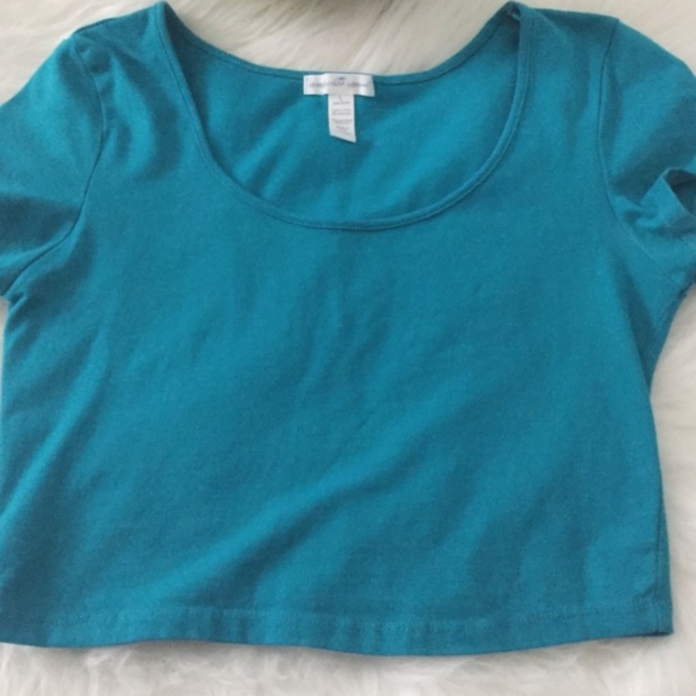 Blue crop top
